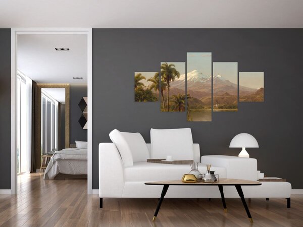 Obraz - Frederic Edwin Church, Tamaca Palms, reprodukce (125x70 cm)