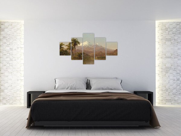 Obraz - Frederic Edwin Church, Tamaca Palms, reprodukce (125x70 cm)