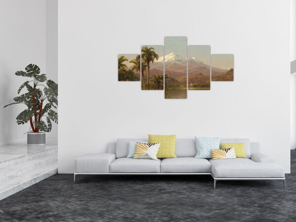 Obraz - Frederic Edwin Church, Tamaca Palms, reprodukce (125x70 cm)