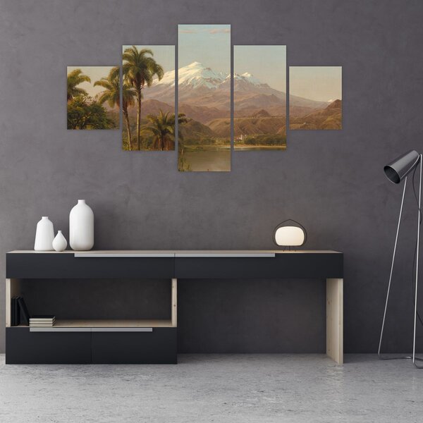 Obraz - Frederic Edwin Church, Tamaca Palms, reprodukce (125x70 cm)