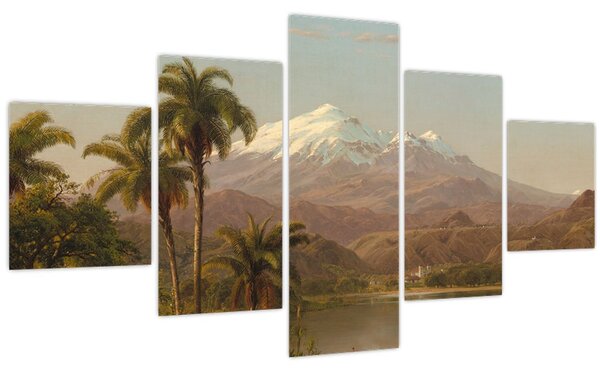 Obraz - Frederic Edwin Church, Tamaca Palms, reprodukce (125x70 cm)