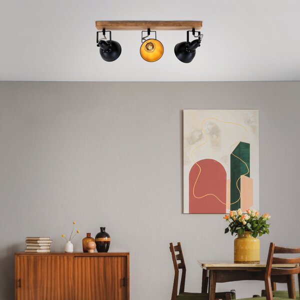 BRI 2901-035 Bodové svítidlo 50 cm 3x E14 25W černá - BRILONER