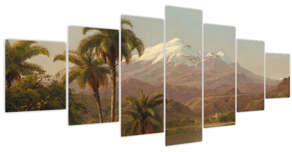 Obraz - Frederic Edwin Church, Tamaca Palms, reprodukce (210x100 cm)