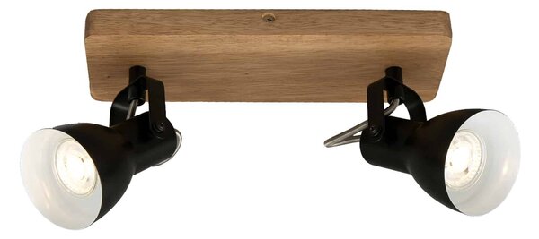 BRILO 2902-025 Bodové svítidlo 28 cm 2xGU10 35W černá - BRILO