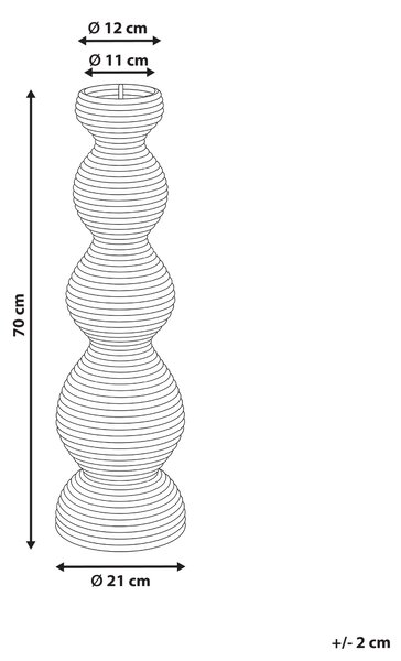 Dekorativní váza GERACE Ratan 70 cm Přírodní