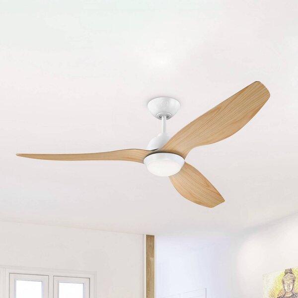 Westinghouse LED stropní ventilátor 7316140, DC, tichý, 132 cm, stmívatelný, Světlé dřevo, Obývací pokoj / jídelna, Plast, Moderní