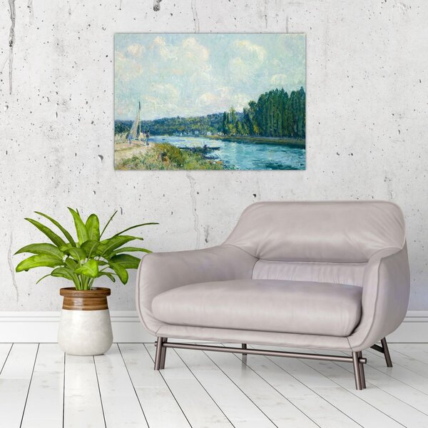 Obraz - Alfred Sisley, The Banks of the Oise, reprodukce (70x50 cm)