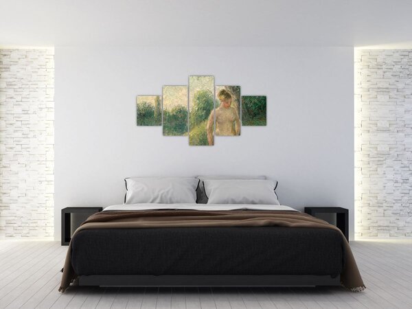 Obraz - Camille Pissarro, The Bather, reprodukce (125x70 cm)