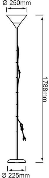 Brilliant G98810/05 Stojací lampa SPARI LED UpLight