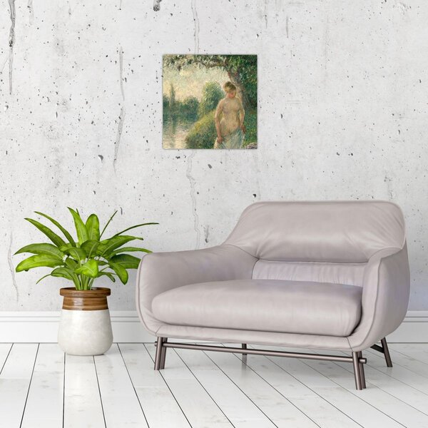 Obraz - Camille Pissarro, The Bather, reprodukce (30x30 cm)