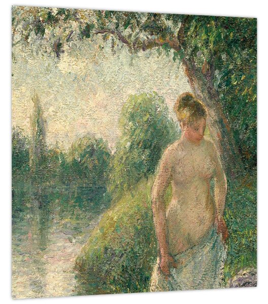 Obraz - Camille Pissarro, The Bather, reprodukce (30x30 cm)