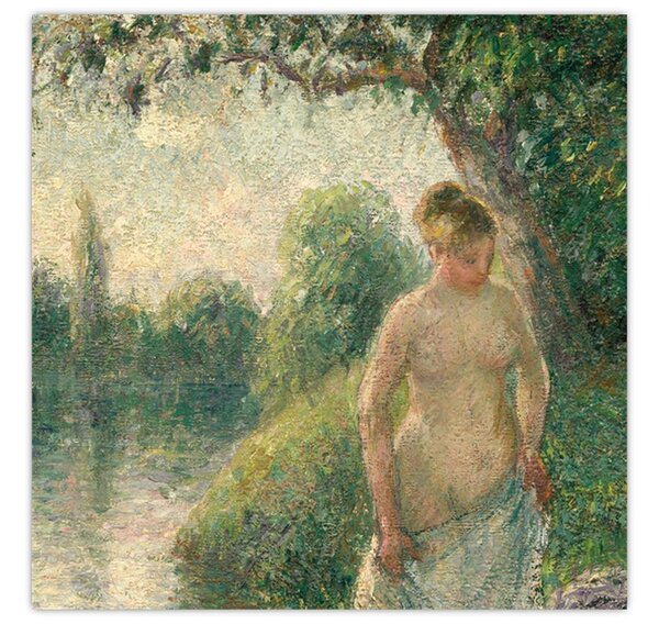 Obraz - Camille Pissarro, The Bather, reprodukce (30x30 cm)
