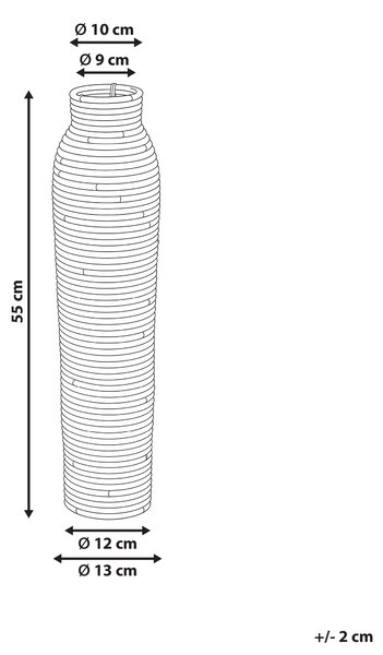 Dekorativní váza PREMANA Ratan 55 cm Přírodní