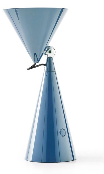 Tom Dixon LED stolní lampa POSE na baterie, světle modrá, výška 25 cm, IP20, stmívatelný, Modrá, Obývací pokoj / jídelna, Plast, Design
