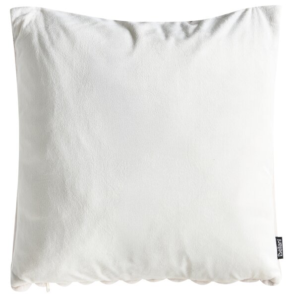 Sada 2 dekorativních polštářů RAKYA 45 x 45 cm Umělá kožešina Světle béžová Pruhovaný vzor