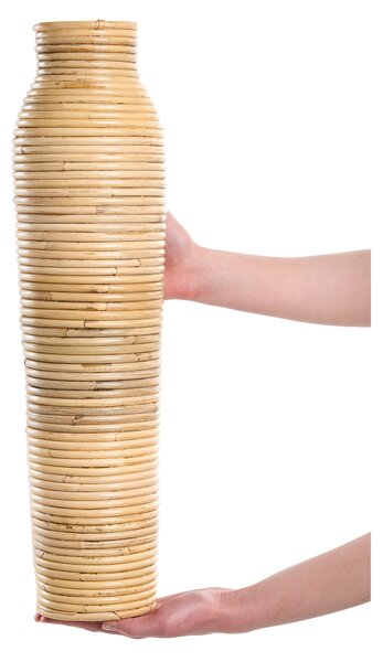 Dekorativní váza PREMANA Ratan 55 cm Přírodní