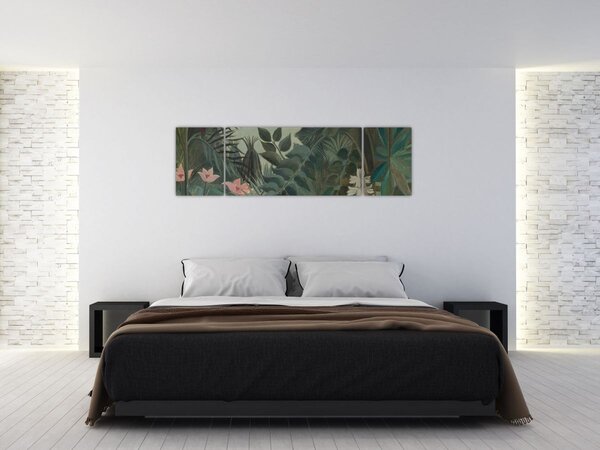 Obraz - Henri Rousseau, The Equatorial Jungle, reprodukce (170x50 cm)