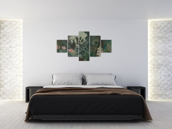Obraz - Henri Rousseau, The Equatorial Jungle, reprodukce (125x70 cm)