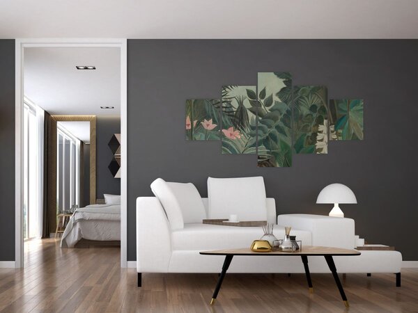 Obraz - Henri Rousseau, The Equatorial Jungle, reprodukce (125x70 cm)