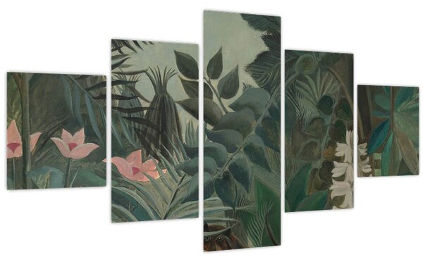 Obraz - Henri Rousseau, The Equatorial Jungle, reprodukce (125x70 cm)