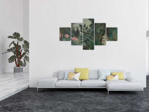 Obraz - Henri Rousseau, The Equatorial Jungle, reprodukce (125x70 cm)
