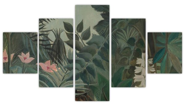 Obraz - Henri Rousseau, The Equatorial Jungle, reprodukce (125x70 cm)