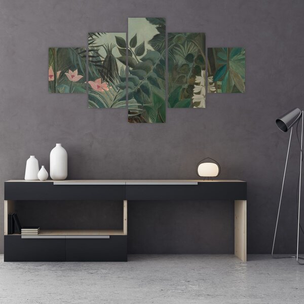 Obraz - Henri Rousseau, The Equatorial Jungle, reprodukce (125x70 cm)