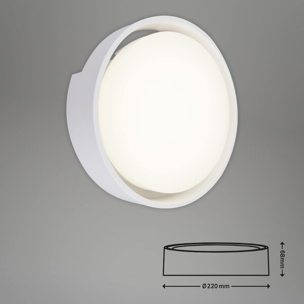 BRILO 3019-016 LED venkovní svítidlo pr. 22 cm 18W 1500lm bílé - BRILO