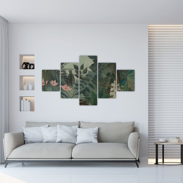 Obraz - Henri Rousseau, The Equatorial Jungle, reprodukce (125x70 cm)