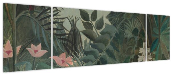Obraz - Henri Rousseau, The Equatorial Jungle, reprodukce (170x50 cm)