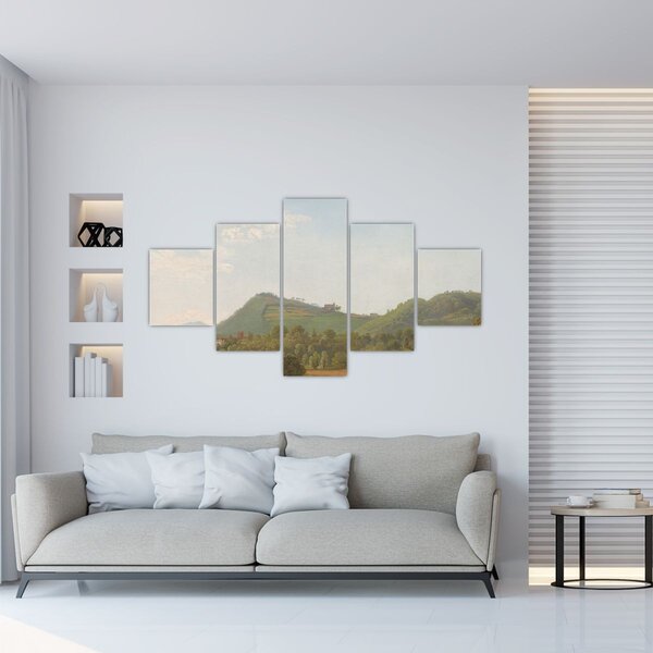 Obraz - Simon Denis, View Near Naples, reprodukce (125x70 cm)