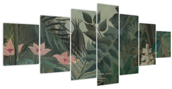 Obraz - Henri Rousseau, The Equatorial Jungle, reprodukce (210x100 cm)