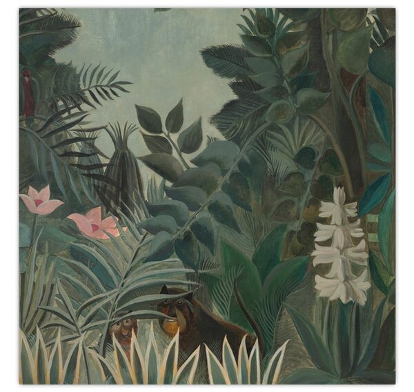 Obraz - Henri Rousseau, The Equatorial Jungle, reprodukce (30x30 cm)