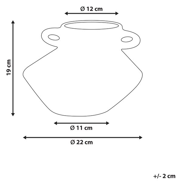 Váza na květiny ALOSIDAE Kamenina 19 cm Světle béžová