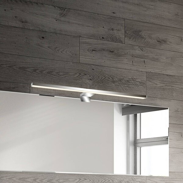 Briloner LED zrcadlová lampa Dun 2 v 1, chrom, IP44, délka 50 cm, Chrom / stříbro, Koupelna, Plast, Moderní