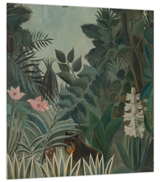 Obraz - Henri Rousseau, The Equatorial Jungle, reprodukce (30x30 cm)