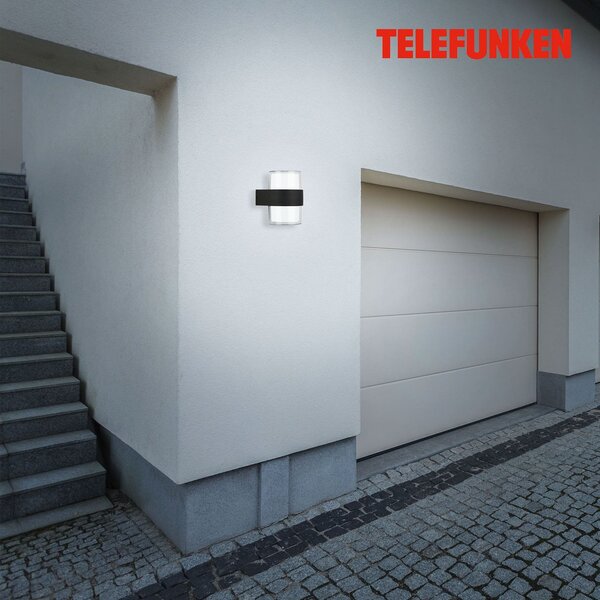 TF 320405TF TELEFUNKEN LED venkovní svítidlo, černá, 2xLED/8W - BRILONER