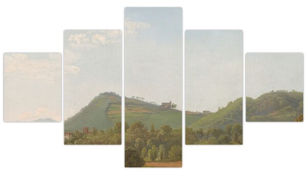 Obraz - Simon Denis, View Near Naples, reprodukce (125x70 cm)