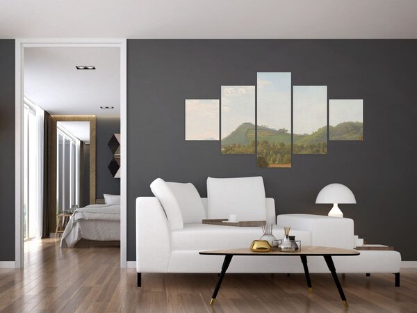 Obraz - Simon Denis, View Near Naples, reprodukce (125x70 cm)