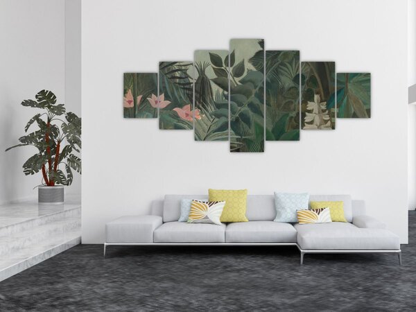 Obraz - Henri Rousseau, The Equatorial Jungle, reprodukce (210x100 cm)