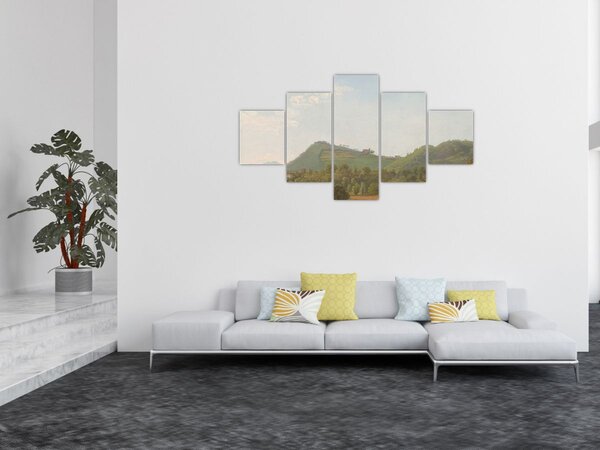Obraz - Simon Denis, View Near Naples, reprodukce (125x70 cm)