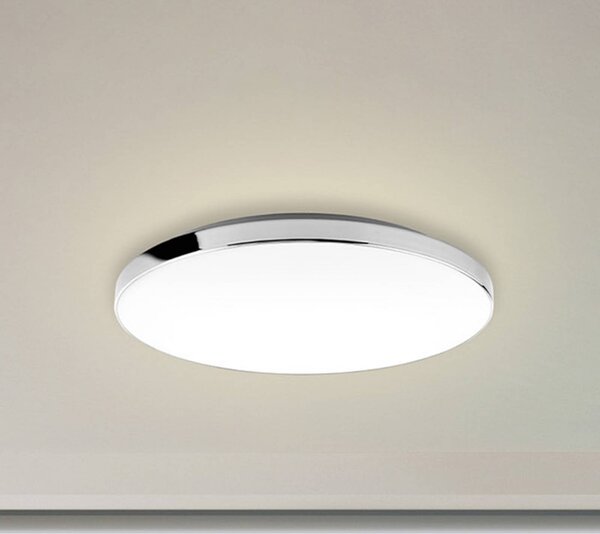 Briloner LED stropní svítidlo 3351216 chrom/bílá, Ø 35,5 cm, 4 000 K, IP44, Chrom / stříbro, Koupelna, kov