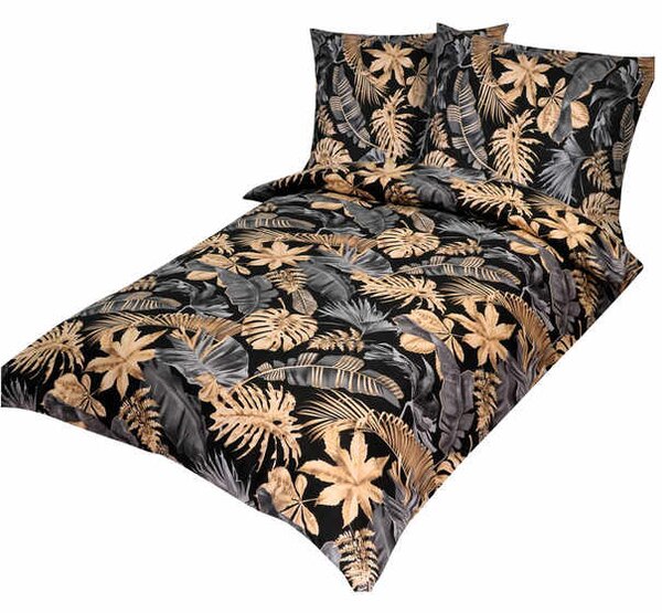Povlečení MONSTERA žlutá/černá, 70x90 a 140x200 cm