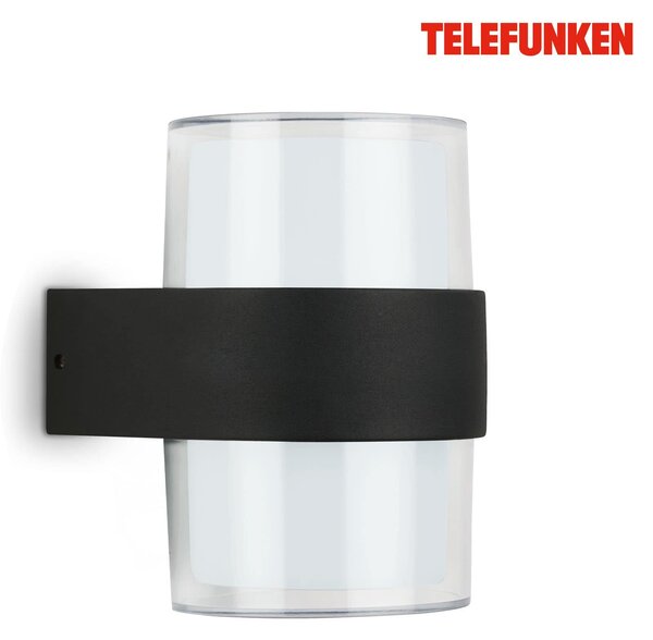 TF 320405TF TELEFUNKEN LED venkovní svítidlo, černá, 2xLED/8W - BRILONER