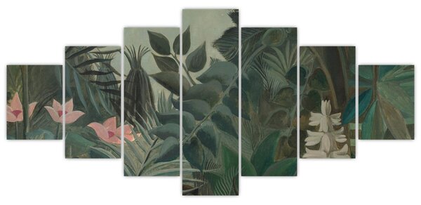 Obraz - Henri Rousseau, The Equatorial Jungle, reprodukce (210x100 cm)