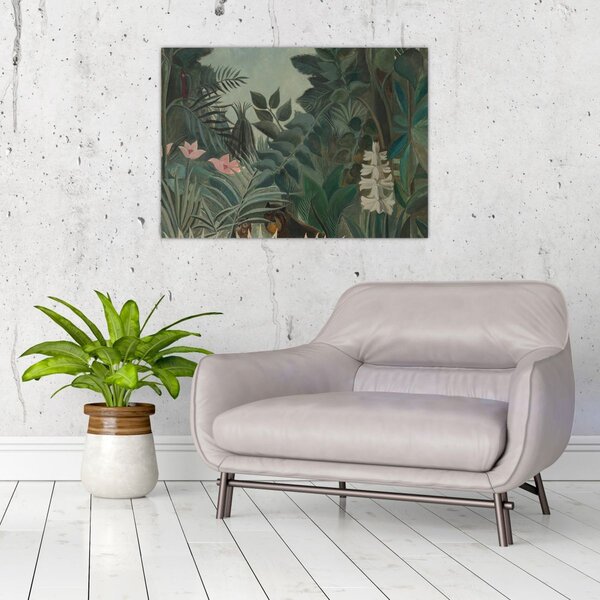 Obraz - Henri Rousseau, The Equatorial Jungle, reprodukce (70x50 cm)