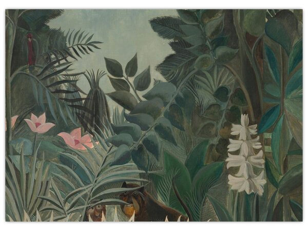 Obraz - Henri Rousseau, The Equatorial Jungle, reprodukce (70x50 cm)