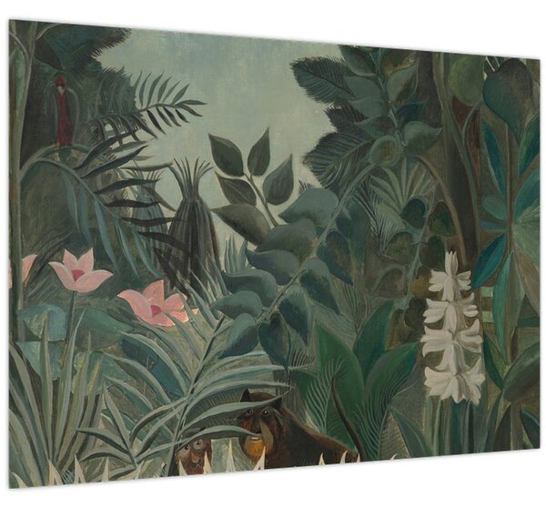 Obraz - Henri Rousseau, The Equatorial Jungle, reprodukce (70x50 cm)