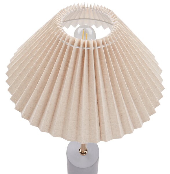 Stolní lampa BALUARTE Umělý len Béžová