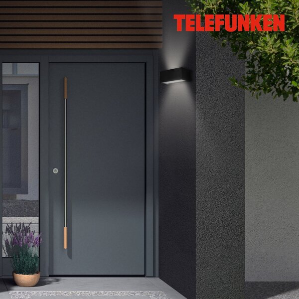 TF 314405TF TELEFUNKEN LED venkovní svítidlo 18,5 cm 6W 600lm černá - BRILONER